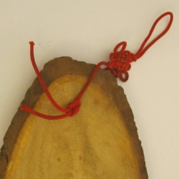 VINTAGE Wood Slice Woodburning Picture Ornament Warrior Chinese Oval Medium - Picture 6 of 6